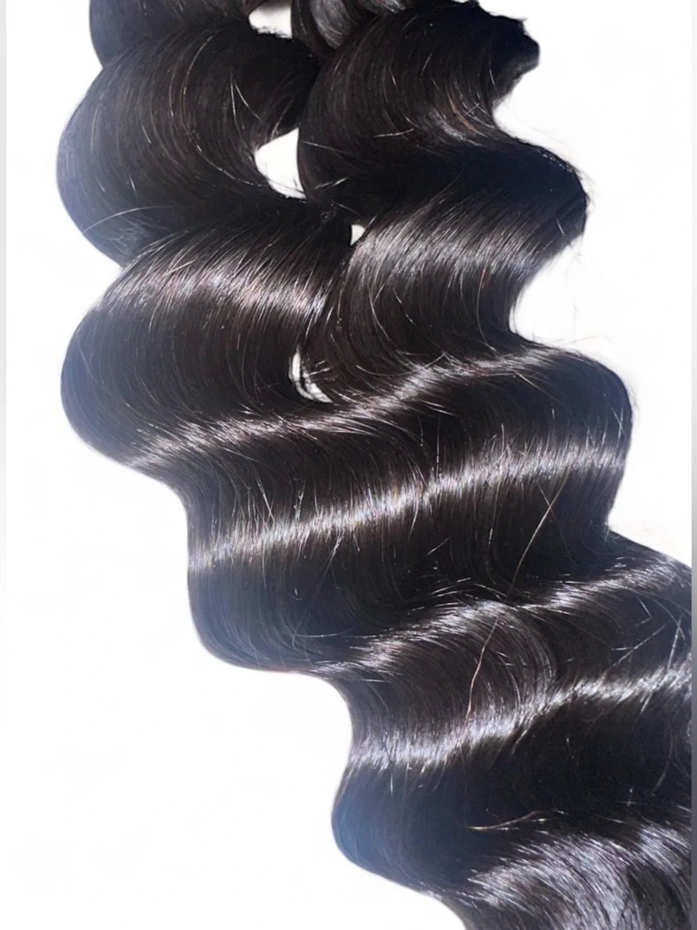 HUMAN HAIR Black Loose Deep Wave Crotchet Hair  Miracle Knots- Natural Black